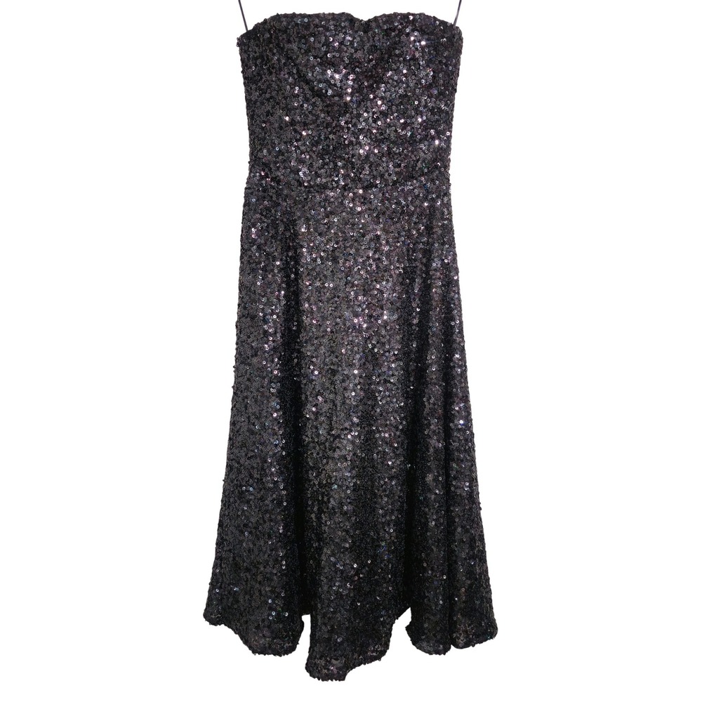 Dress The Population Black Sequin Dress Cocktail Christmas Party Size S NWT